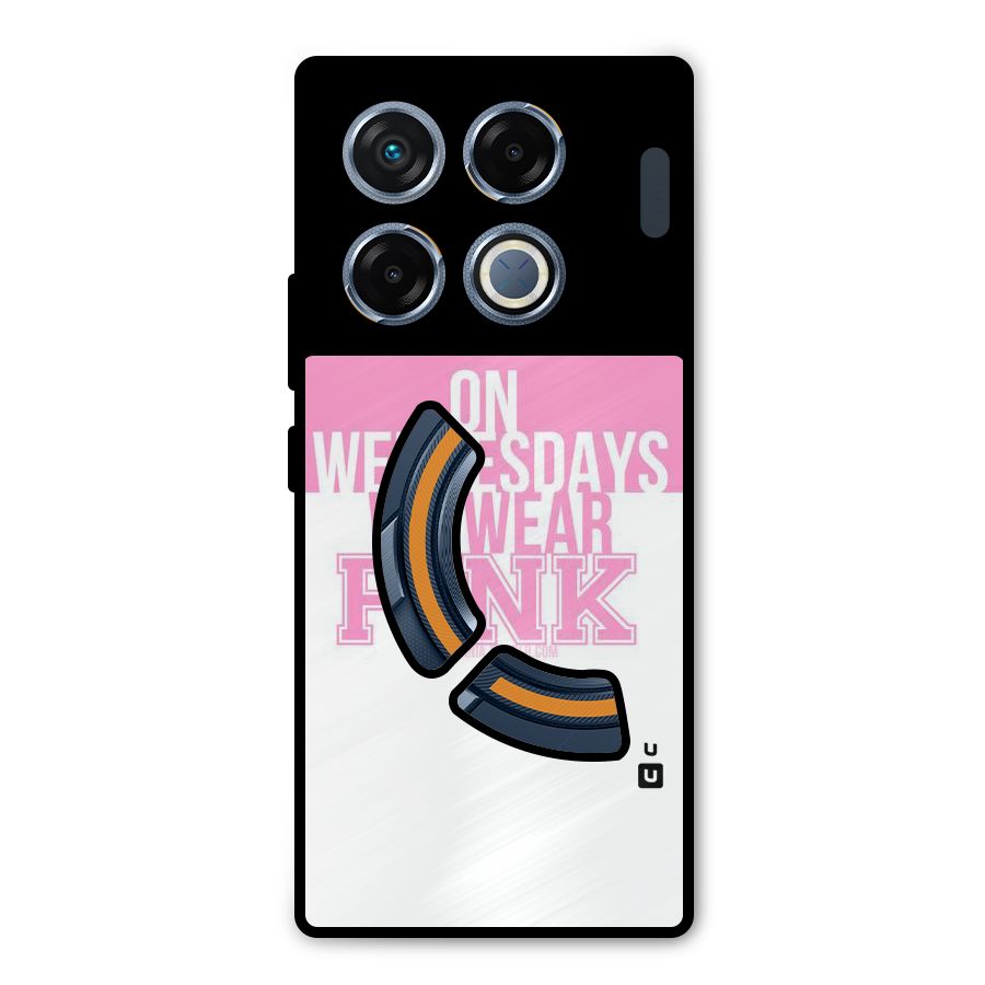 Wear Pink Metal Back Case for Infinix GT 20 Pro