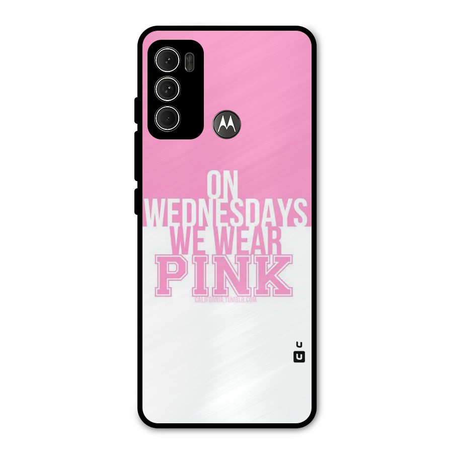 Wear Pink Metal Back Case for Moto G60