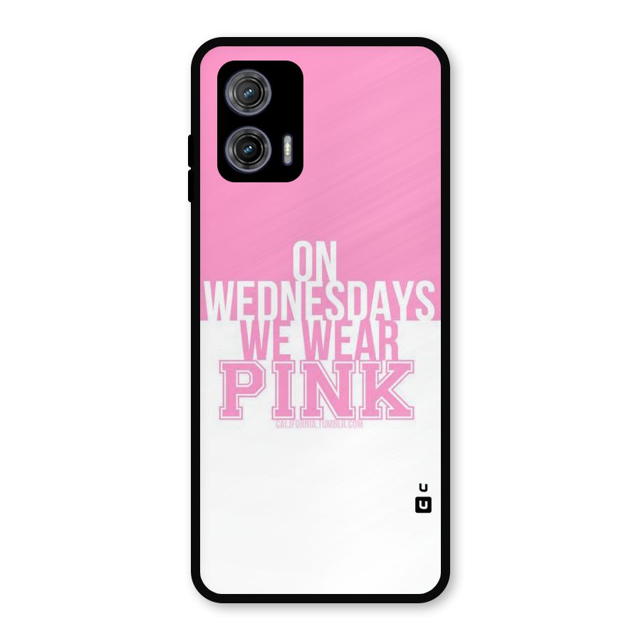 Wear Pink Metal Back Case for Moto G73