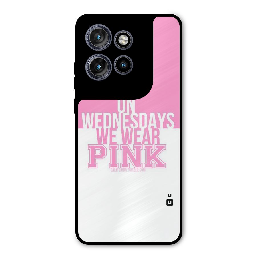Wear Pink Metal Back Case for Motorola Edge 50 Neo