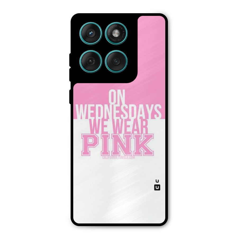 Wear Pink Metal Back Case for Motorola Edge 60 Fusion