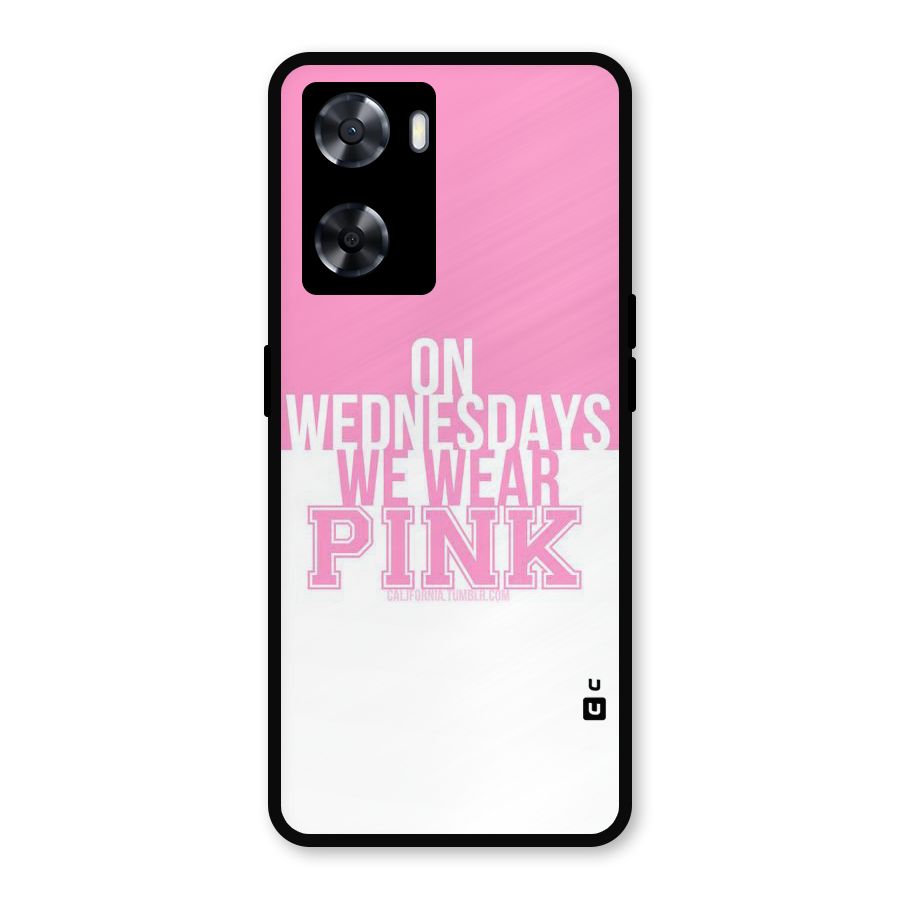 Wear Pink Metal Back Case for Oppo A57 2022