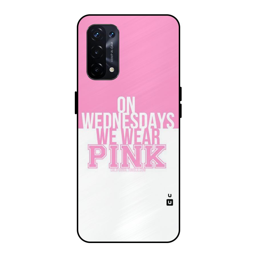 Wear Pink Metal Back Case for Oppo A74 5G