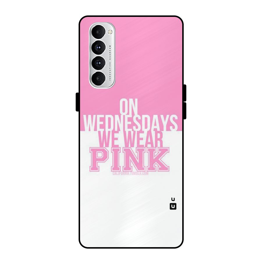 Wear Pink Metal Back Case for Oppo Reno4 Pro