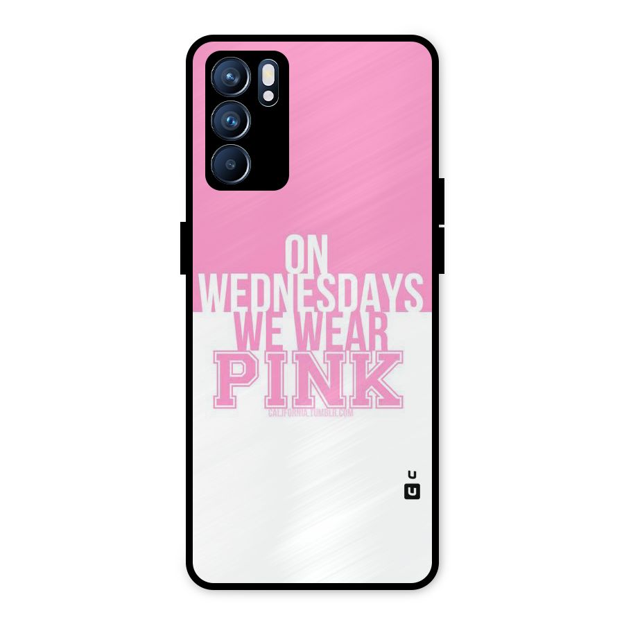 Wear Pink Metal Back Case for Oppo Reno6 5G