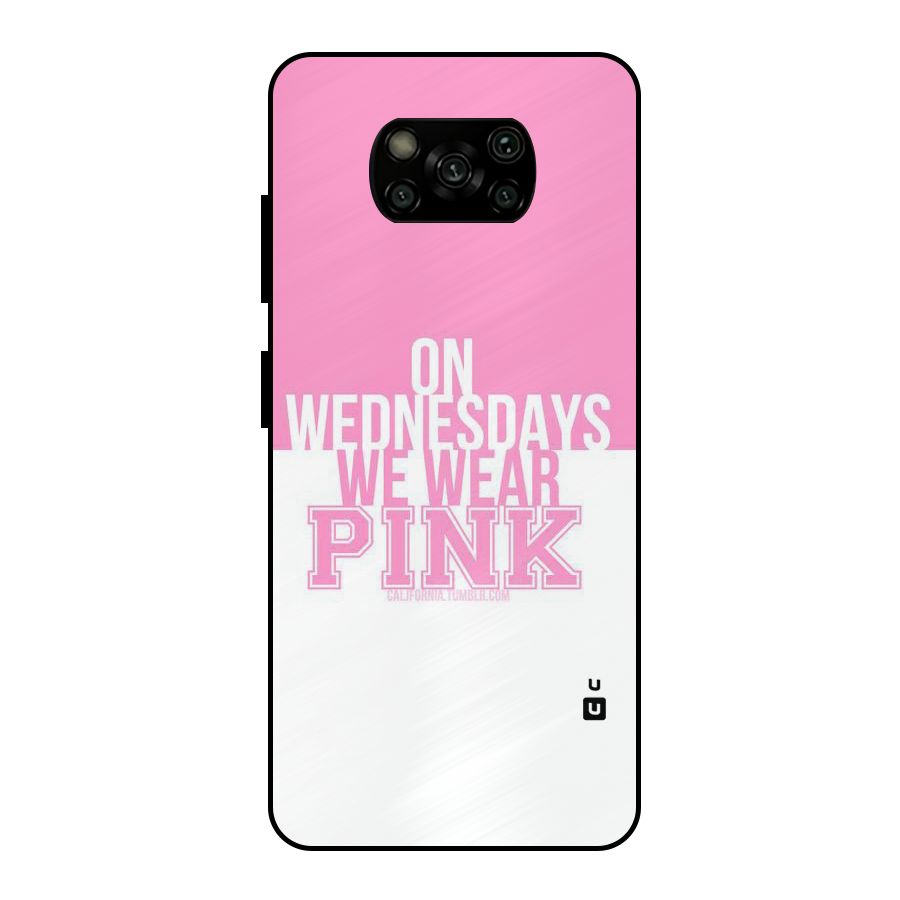 Wear Pink Metal Back Case for Poco X3