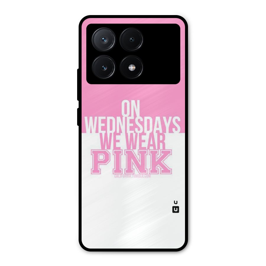 Wear Pink Metal Back Case for Poco X6 Pro