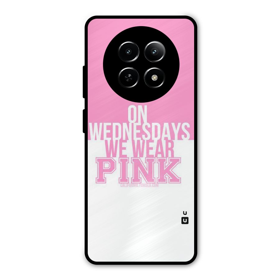 Wear Pink Metal Back Case for Realme 12 5G