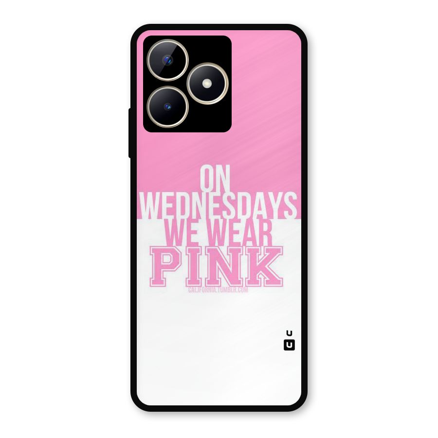 Wear Pink Metal Back Case for Realme C53