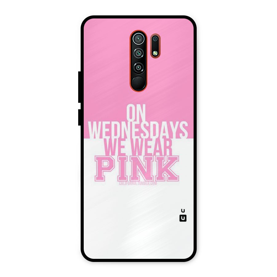 Wear Pink Metal Back Case for Redmi 9 Prime