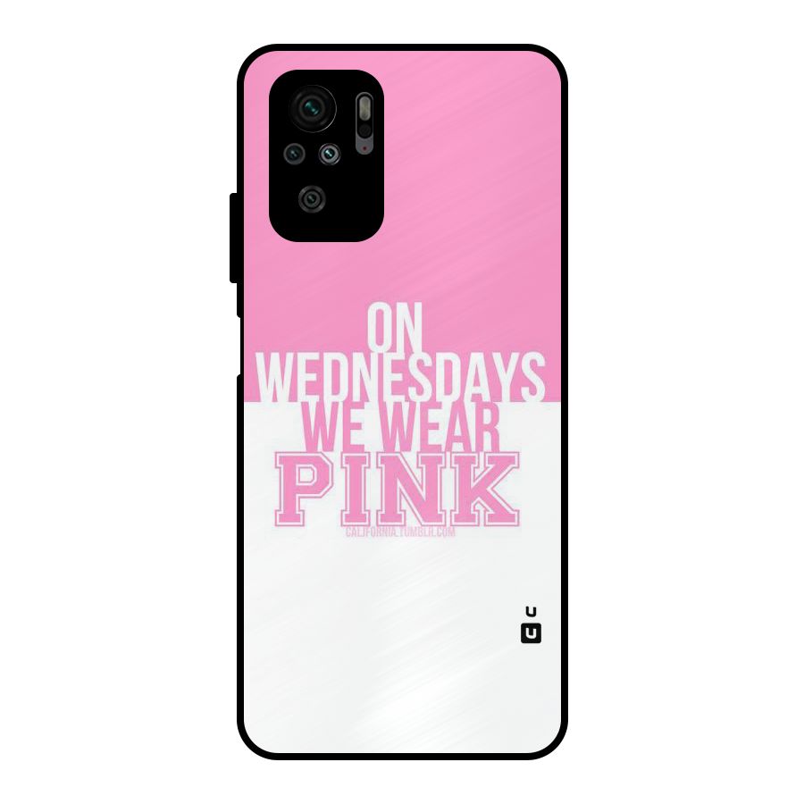 Wear Pink Metal Back Case for Redmi Note 10S