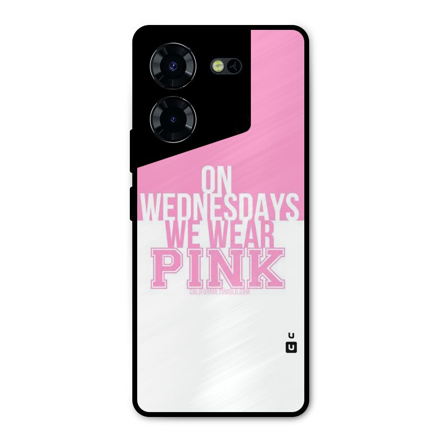 Wear Pink Metal Back Case for Tecno Pova 5 Pro 5G