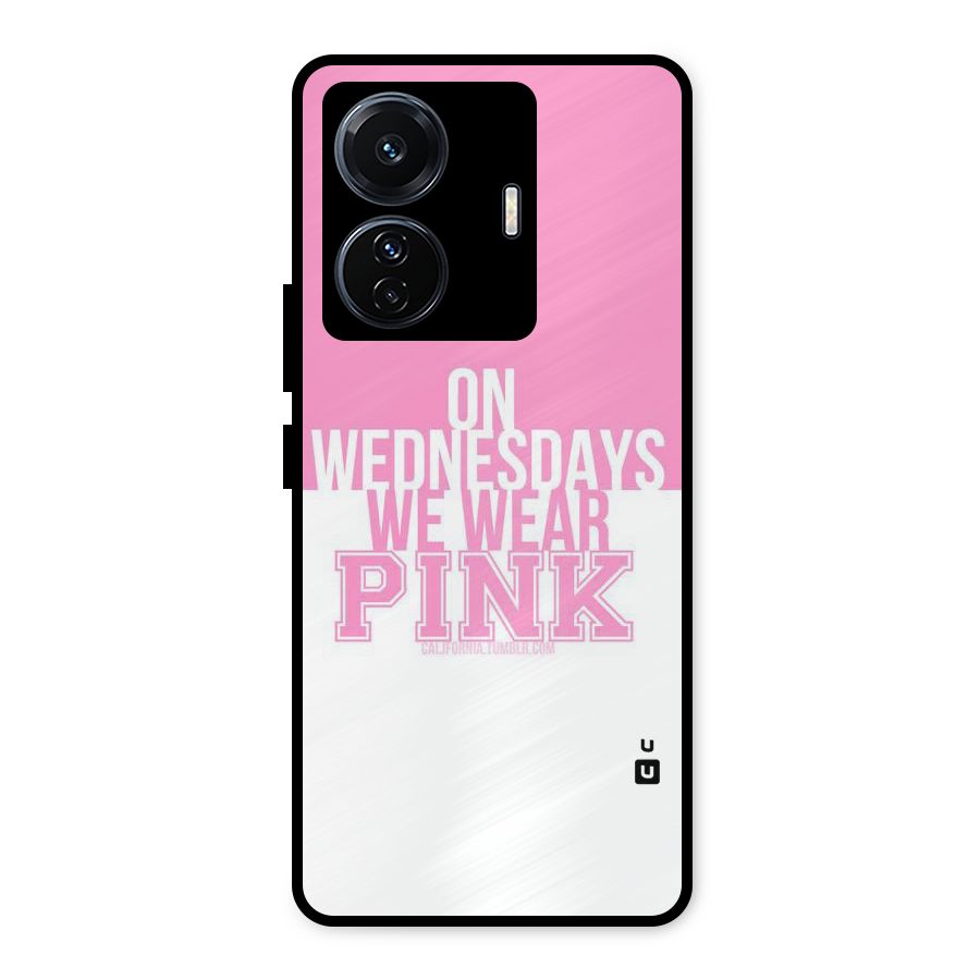 Wear Pink Metal Back Case for Vivo T1 Pro