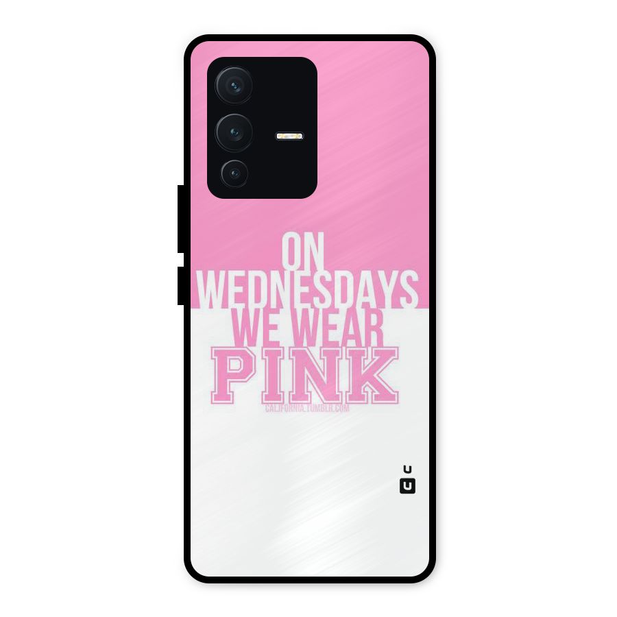 Wear Pink Metal Back Case for Vivo V23 5G