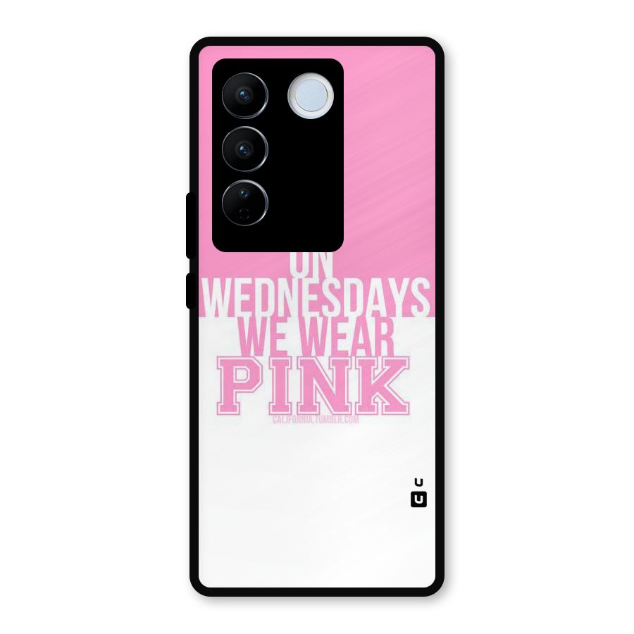 Wear Pink Metal Back Case for Vivo V27