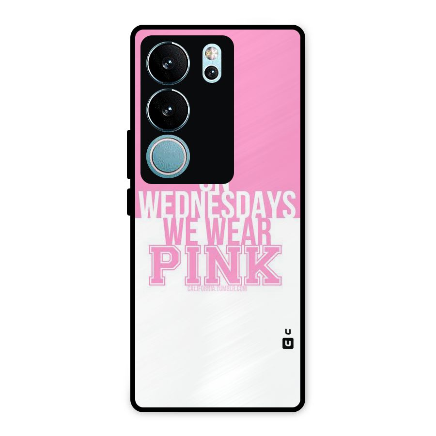 Wear Pink Metal Back Case for Vivo V29 Pro