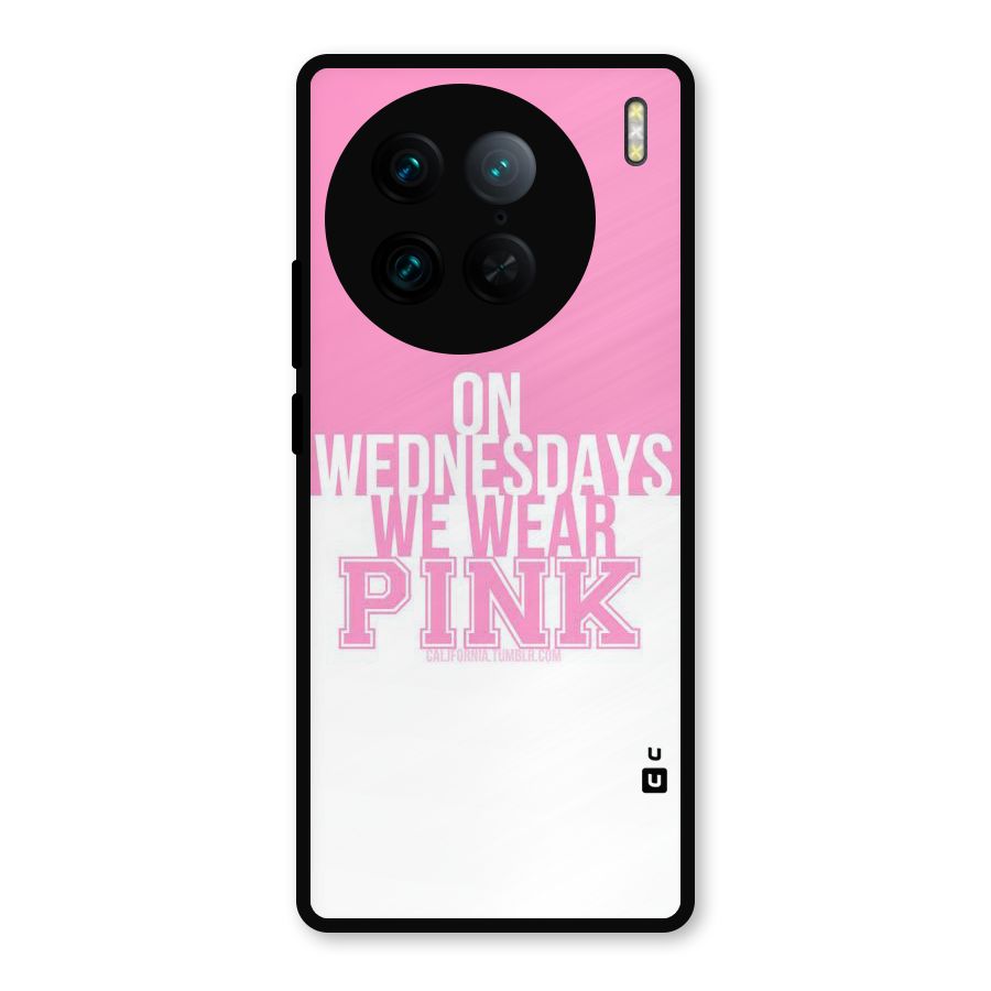 Wear Pink Metal Back Case for Vivo X90 Pro