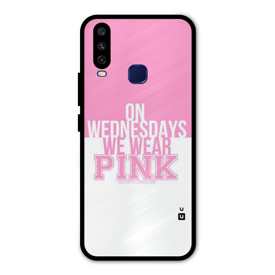 Wear Pink Metal Back Case for Vivo Y15