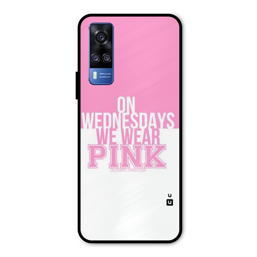Wear Pink Metal Back Case for Vivo Y31