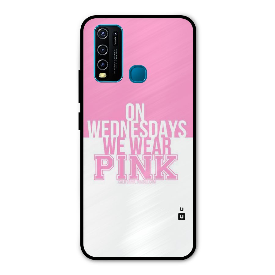Wear Pink Metal Back Case for Vivo Y50