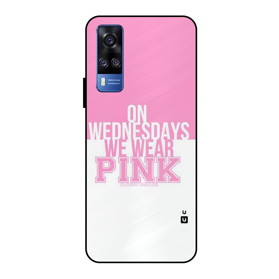 Wear Pink Metal Back Case for Vivo Y51