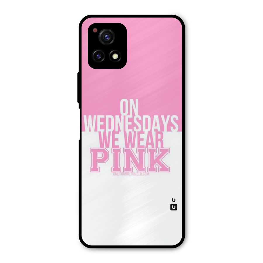 Wear Pink Metal Back Case for Vivo Y72 5G