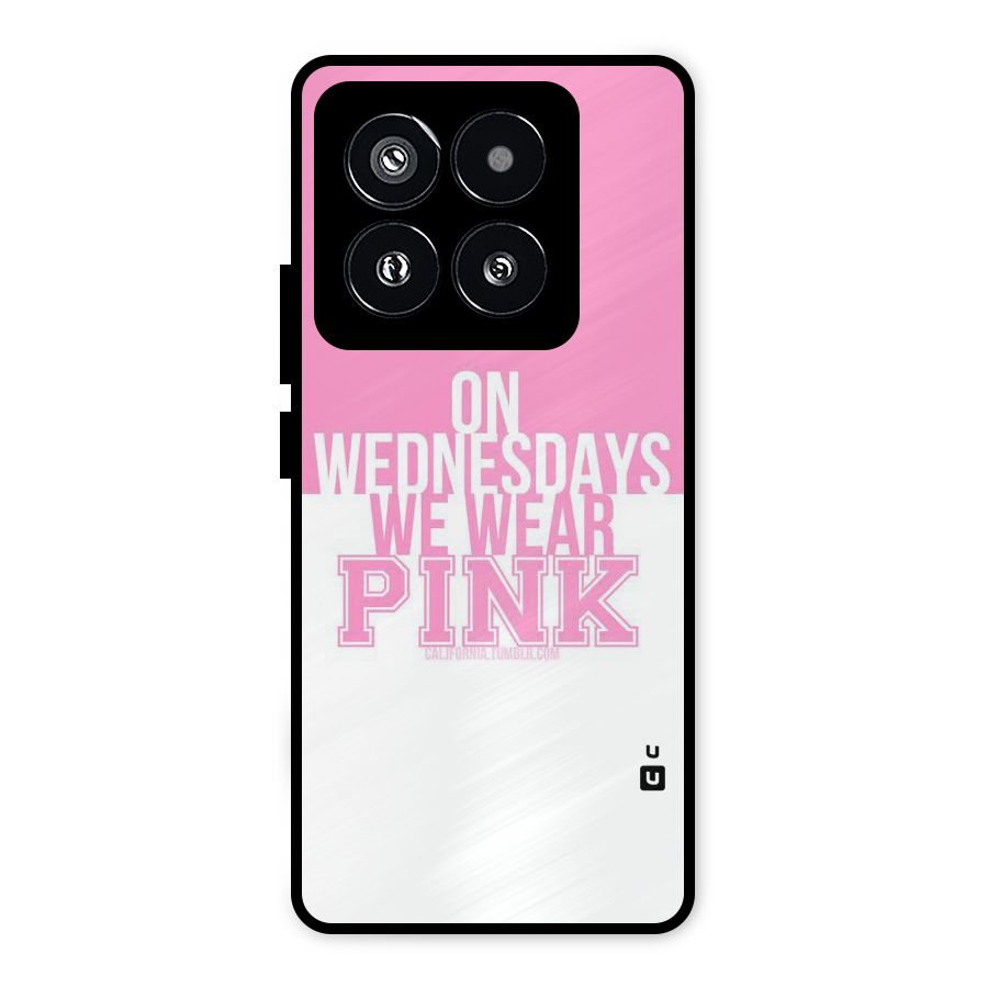Wear Pink Metal Back Case for Xiaomi 14 Pro