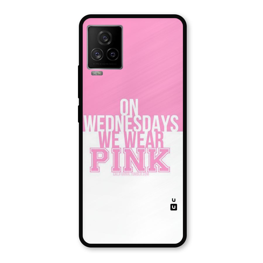 Wear Pink Metal Back Case for iQOO 7 Legend 5G