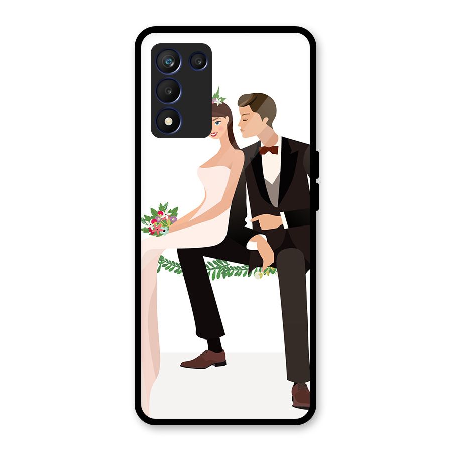 Wedding Couple Glass Back Case for Realme 9 5G Speed