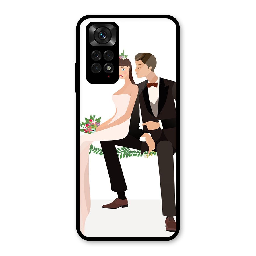 Wedding Couple Glass Back Case for Redmi Note 11S