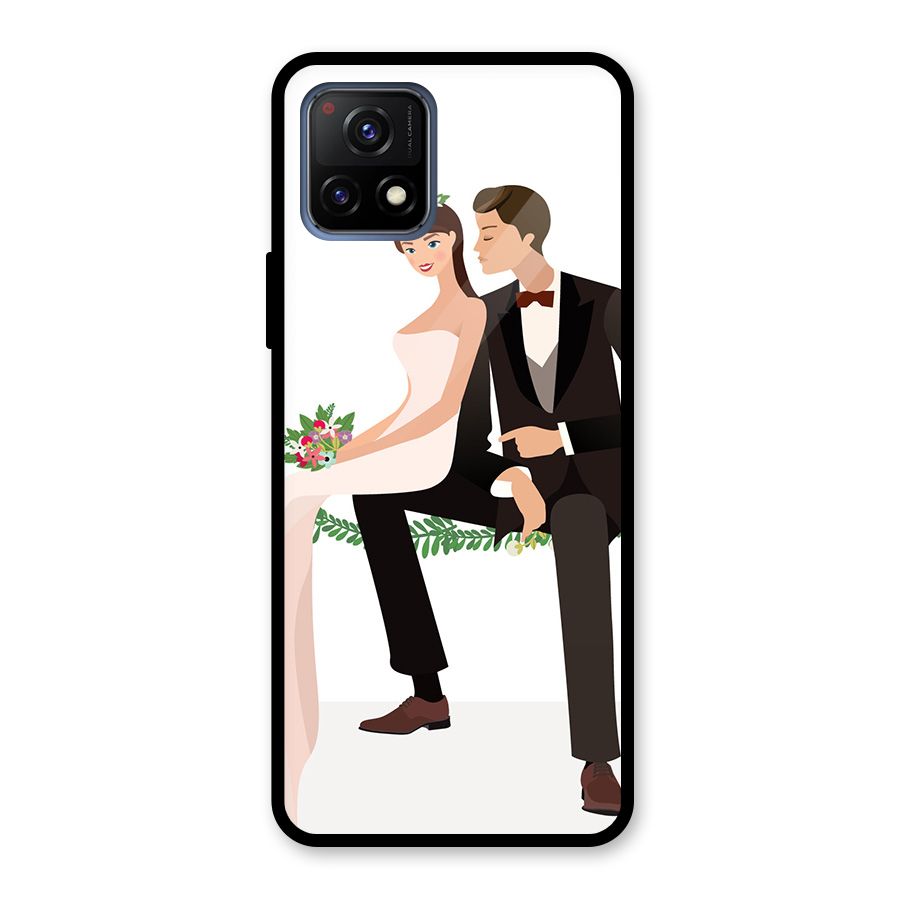 Wedding Couple Glass Back Case for Vivo Y72 5G
