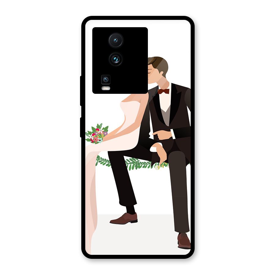 Wedding Couple Glass Back Case for Vivo iQOO Neo 7