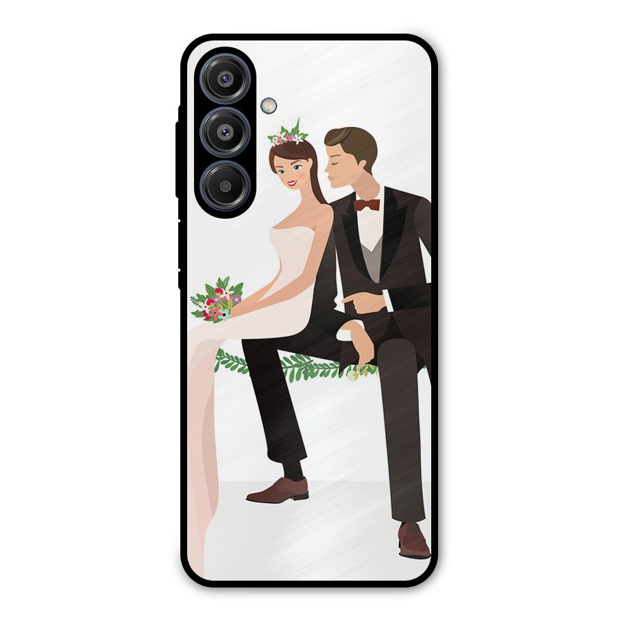 Wedding Couple Metal Back Case for Galaxy A16 5G