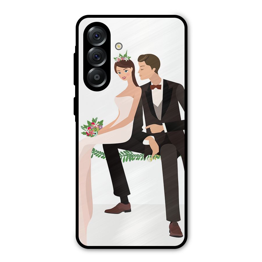 Wedding Couple Metal Back Case for Galaxy A36