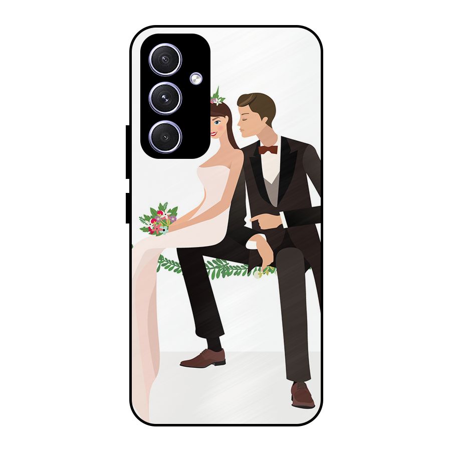 Wedding Couple Metal Back Case for Galaxy A54