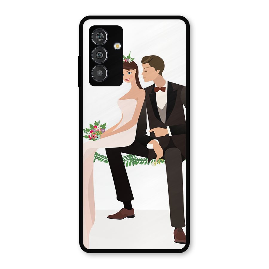 Wedding Couple Metal Back Case for Galaxy F13