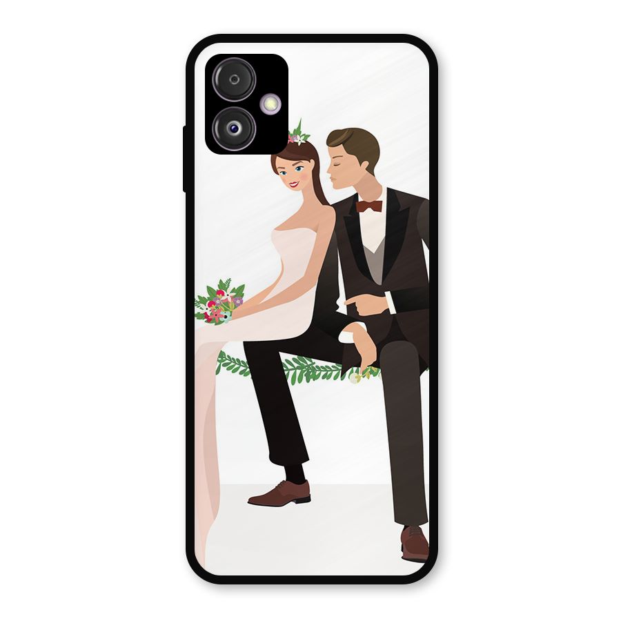 Wedding Couple Metal Back Case for Galaxy F14