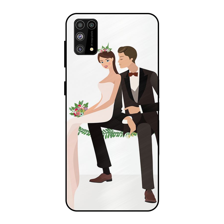 Wedding Couple Metal Back Case for Galaxy F41