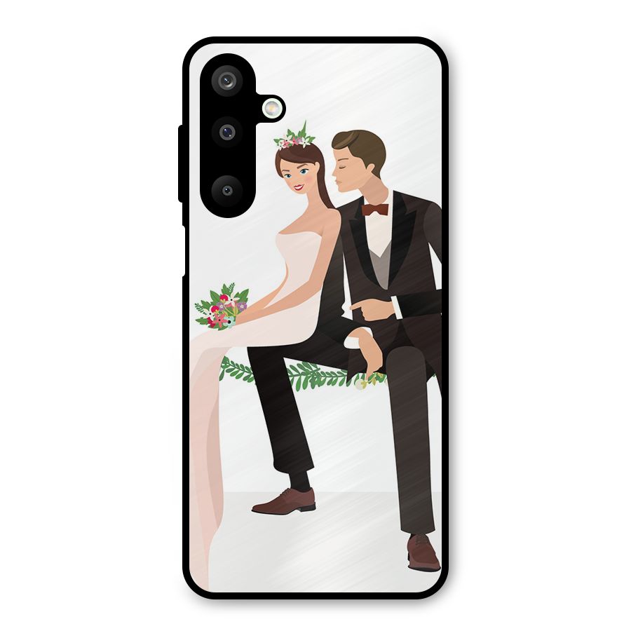 Wedding Couple Metal Back Case for Galaxy M16