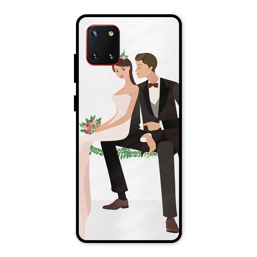 Wedding Couple Metal Back Case for Galaxy Note 10 Lite