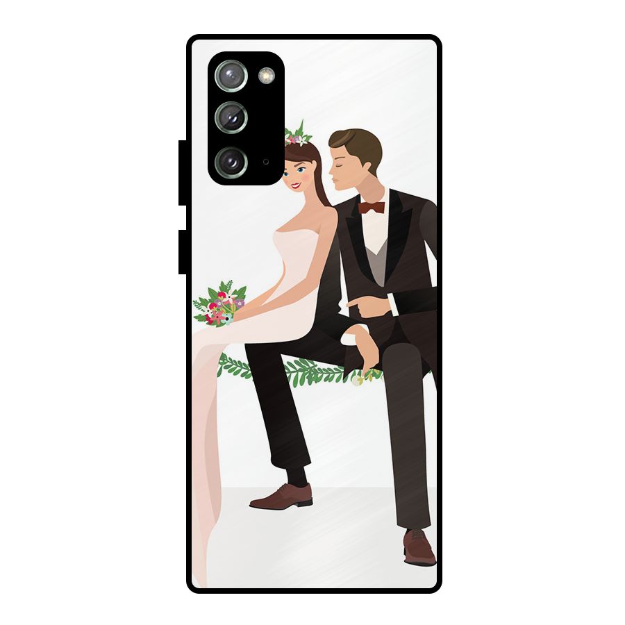 Wedding Couple Metal Back Case for Galaxy Note 20