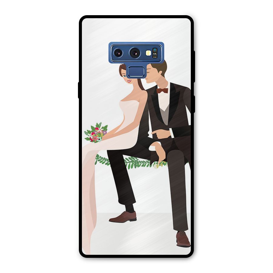 Wedding Couple Metal Back Case for Galaxy Note 9