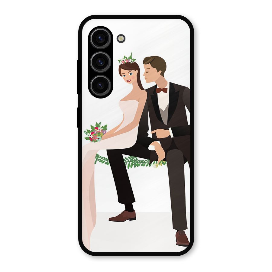 Wedding Couple Metal Back Case for Galaxy S23
