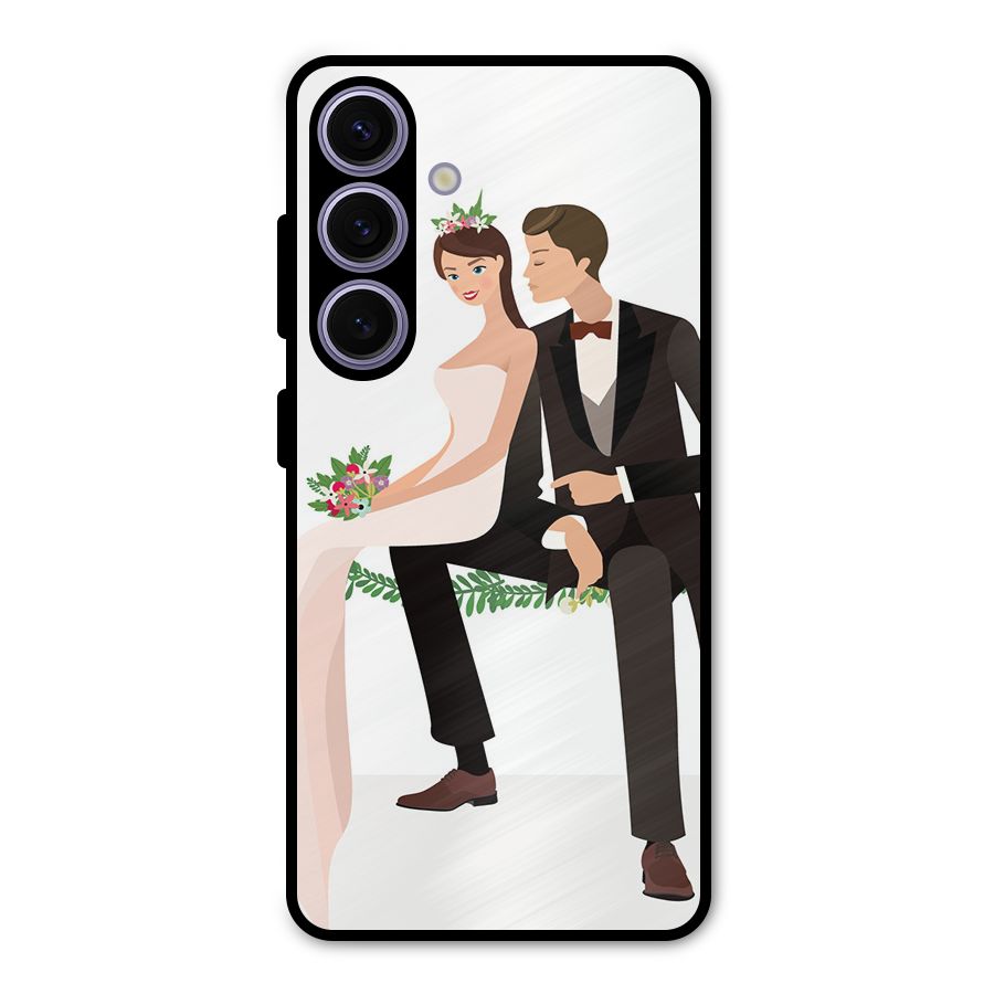 Wedding Couple Metal Back Case for Galaxy S24