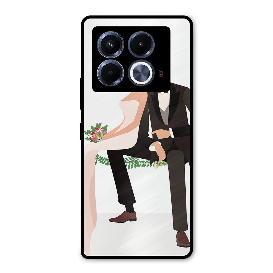 Wedding Couple Metal Back Case for Infinix Note 40 5G