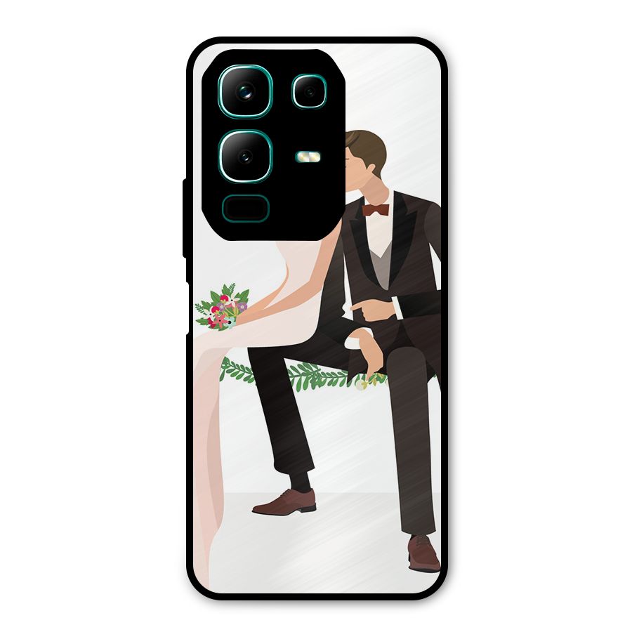 Wedding Couple Metal Back Case for Infinix Note 50x
