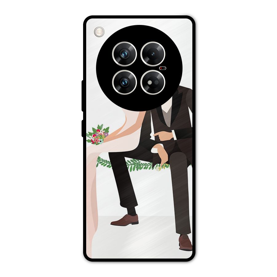 Wedding Couple Metal Back Case for Infinix Zero 40 5G