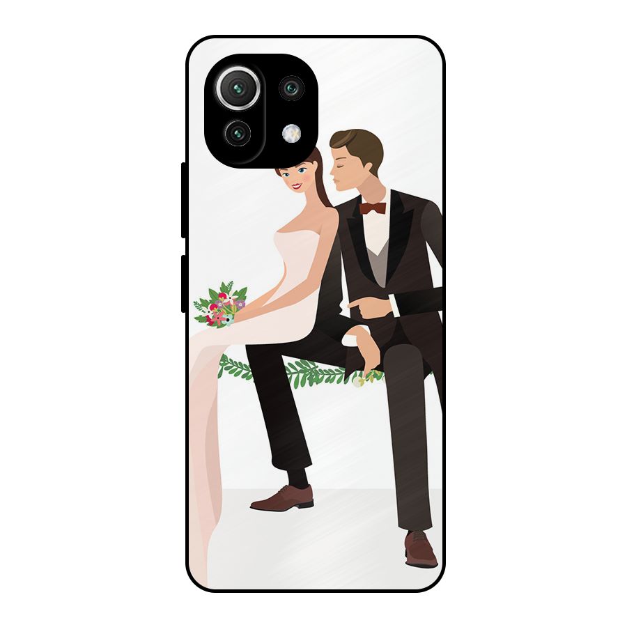 Wedding Couple Metal Back Case for Mi 11 Lite