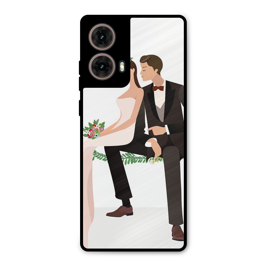 Wedding Couple Metal Back Case for Moto G85
