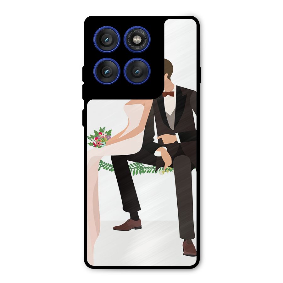 Wedding Couple Metal Back Case for Motorola Edge 60 Pro